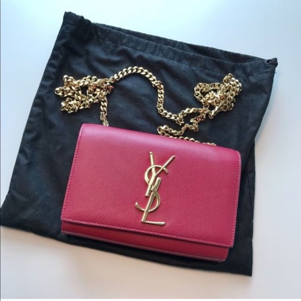 YSL Kate Small in Hot Pink